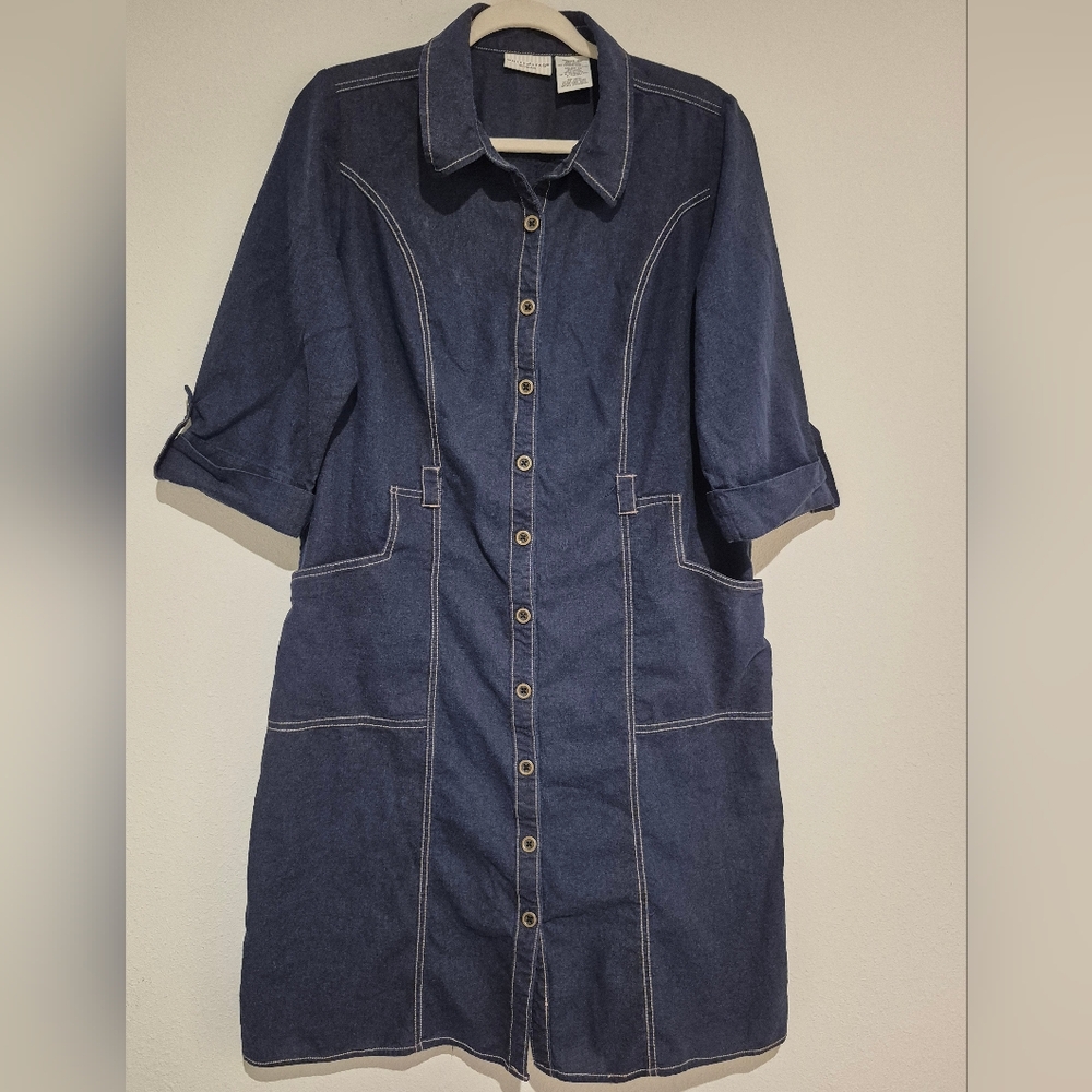 White Stag | Navy Dress (Denim Look) |  16W